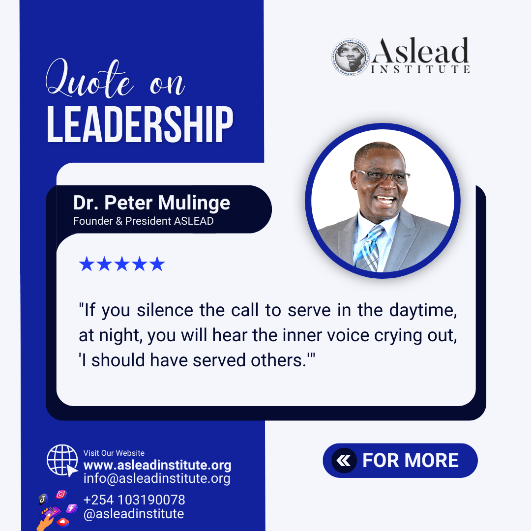 Africa Servant Leadership Quote