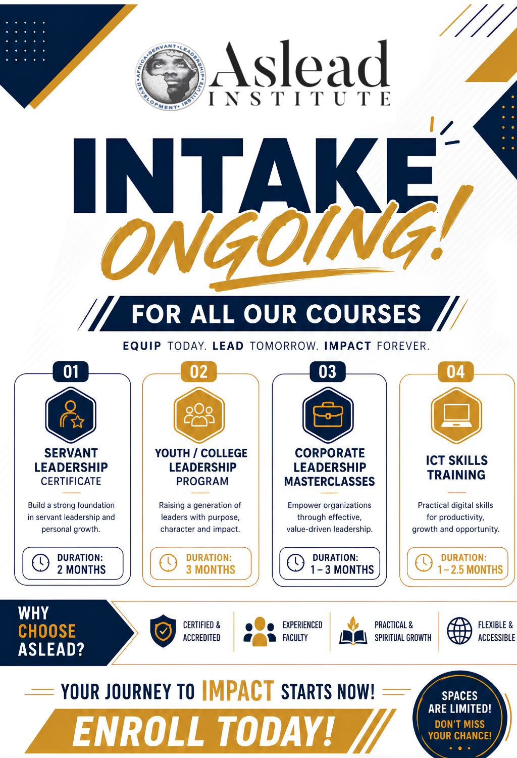 Aslead Institute Intake